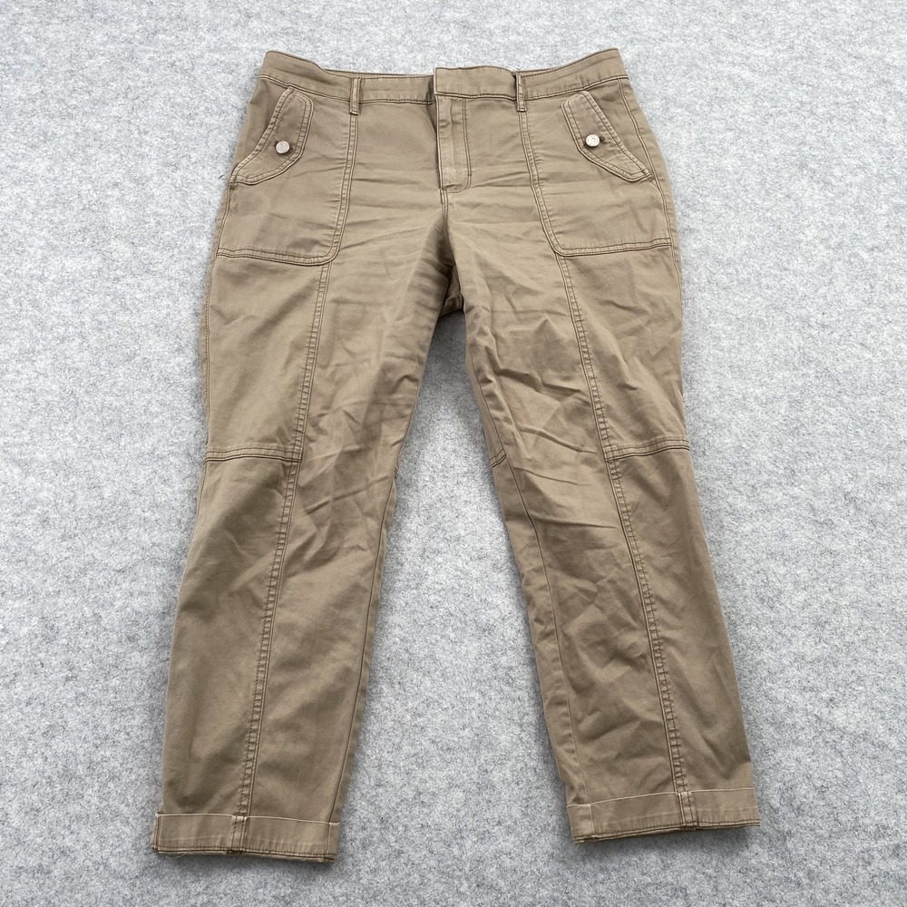 White House Black Market Pants Womens 12P (34x23) Beige Pret-A-Jet Straight